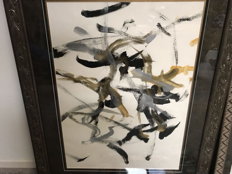 Pair Of Abstract Paintings Painted By Apes With Photographs 25 X 28, 32 X 41 [Photo 20]