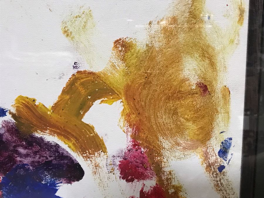 Pair Of Abstract Paintings Painted By Apes With Photographs 25 X 28, 32 X 41 [Photo 6]