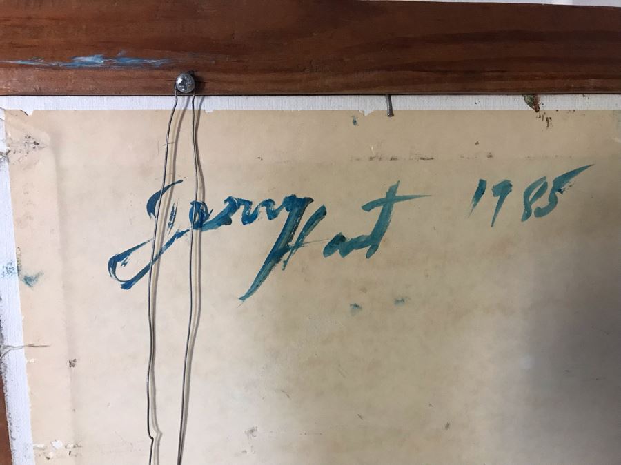 Vintage 1985 Original Jerry Hart Oil Painting 12 X 24 [Photo 10]