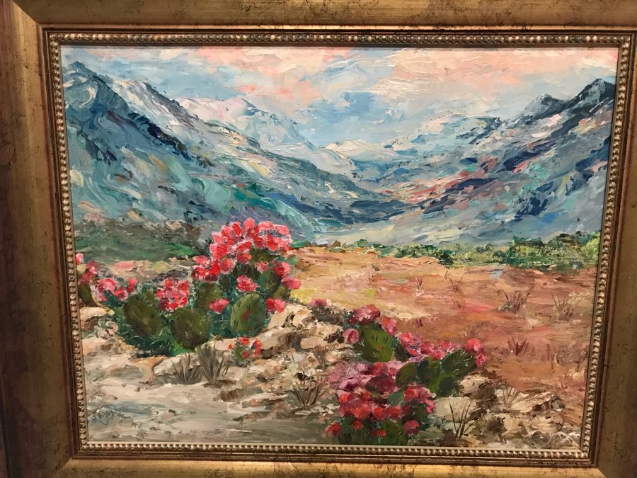 Original Jerry Hart Desert Plein Air Oil Painting 18 X 14 [Photo 2]