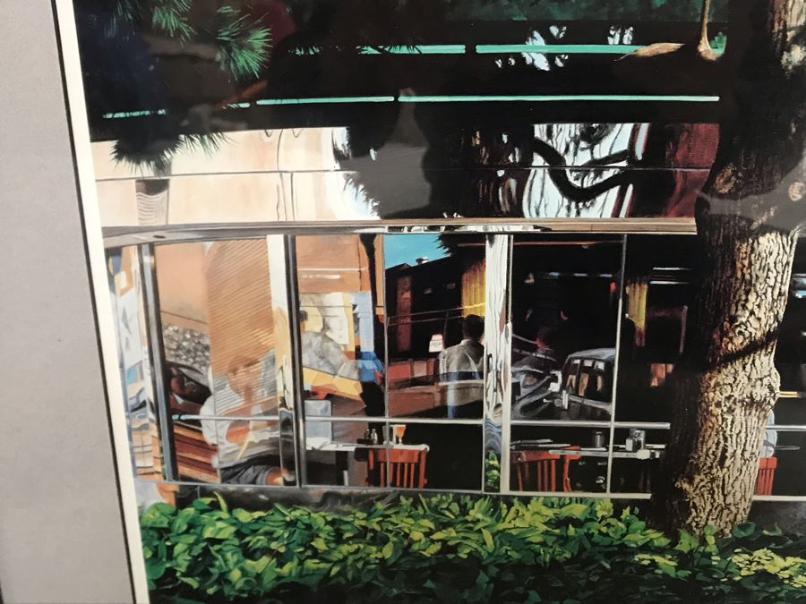 Pencil Hand Signed Limited Edition Print By John Baeder Titled 'Fog City Diner' 32 X 24 [Photo 5]