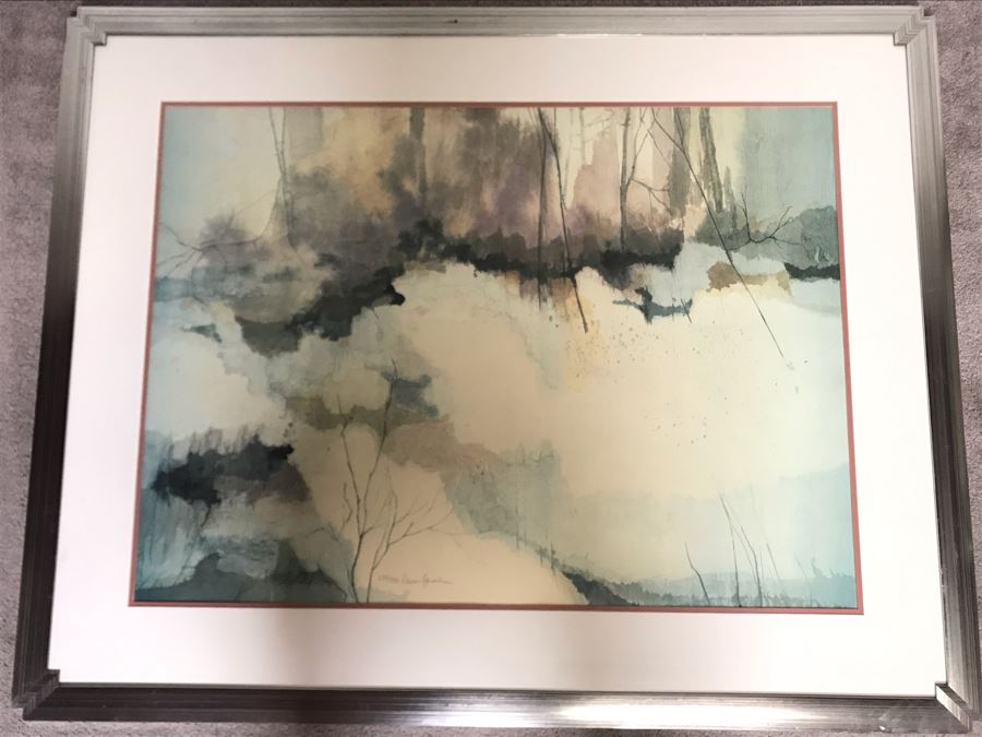 Large Hand Signed Limited Edition Print In Modern Silver Frame 36 X 27 [Photo 2]