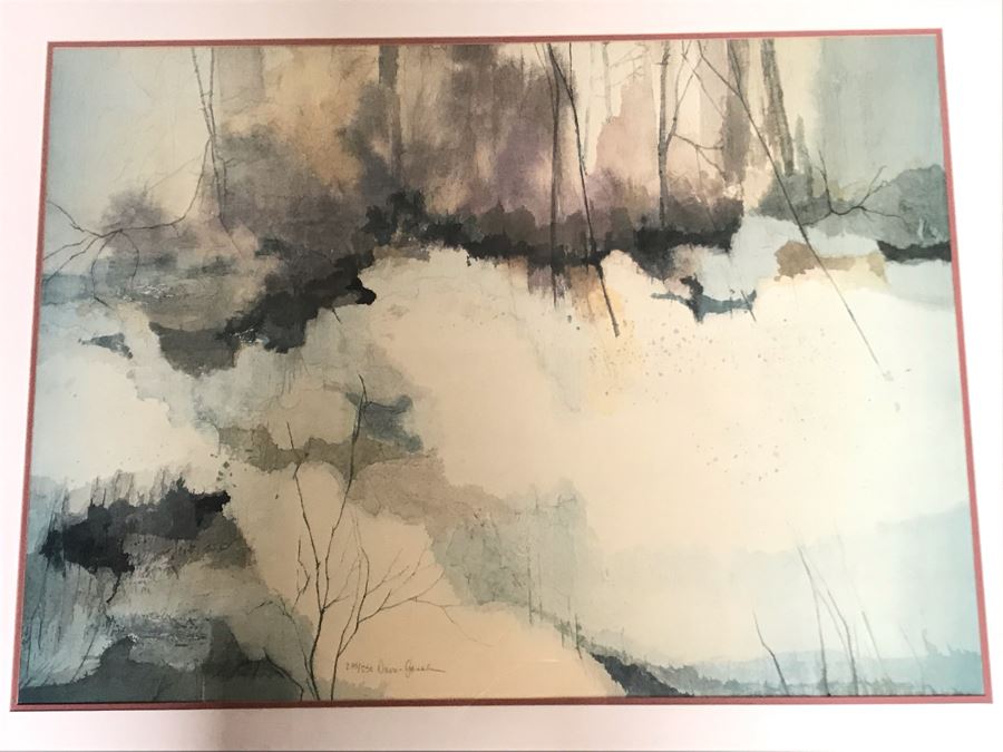 Large Hand Signed Limited Edition Print In Modern Silver Frame 36 X 27 [Photo 3]