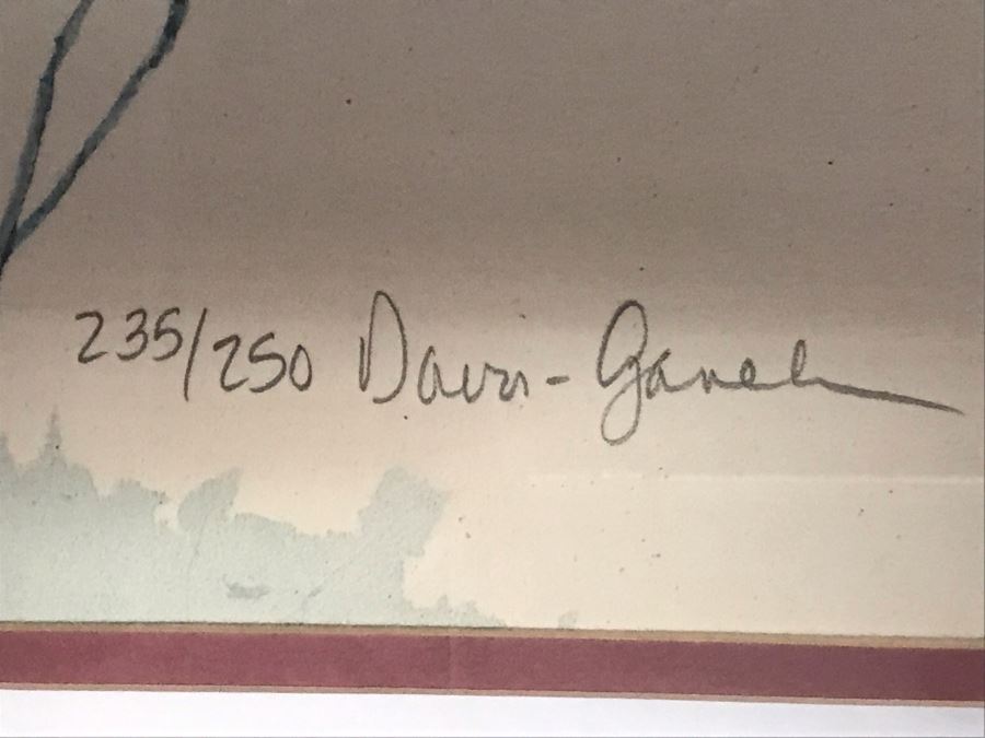 Large Hand Signed Limited Edition Print In Modern Silver Frame 36 X 27 [Photo 5]