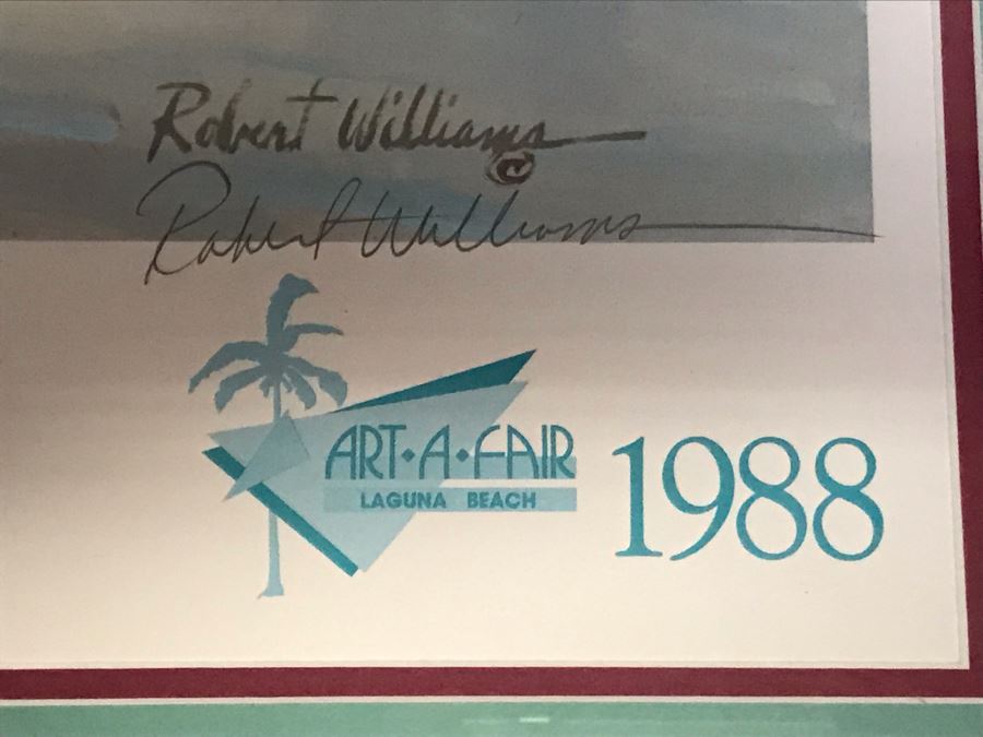 Hand Signed Robert Williams Laguna Beach Art A Fair 1988 Poster Print 33 X 29 [Photo 5]