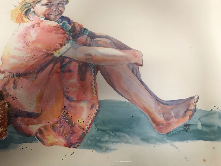 Original Portrait Painting Of Girl By Elizabeth Schoppe Dahlgren 41 X 33 [Photo 6]