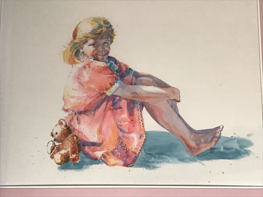 Original Portrait Painting Of Girl By Elizabeth Schoppe Dahlgren 41 X 33 [Photo 2]