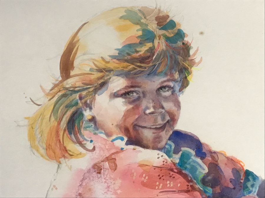 Original Portrait Painting Of Girl By Elizabeth Schoppe Dahlgren 41 X 33 [Photo 4]