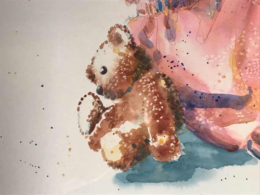 Original Portrait Painting Of Girl By Elizabeth Schoppe Dahlgren 41 X 33 [Photo 5]