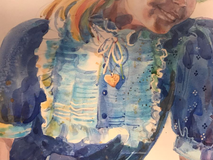 Original Portrait Painting Of Girl By Elizabeth Schoppe Dahlgren 41 X 33 [Photo 7]