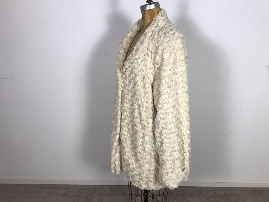 New Dennis By Dennis Basso Faux Fur Jacket Women's Size L [Photo 6]