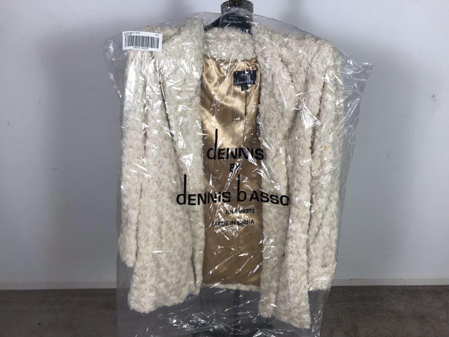 New Dennis By Dennis Basso Faux Fur Jacket Women's Size L [Photo 3]