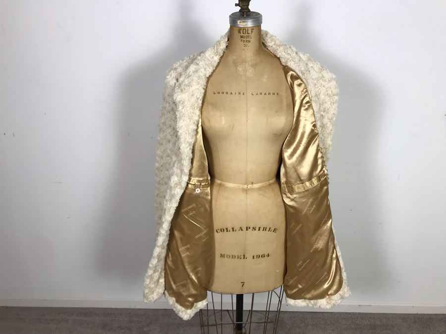 New Dennis By Dennis Basso Faux Fur Jacket Women's Size L [Photo 9]