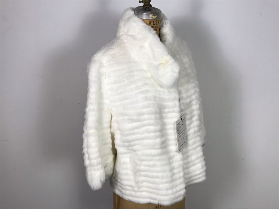 New With Tags Belle Fare Real Rex Rabbit Fur Jacket From Spain Size L [Photo 10]