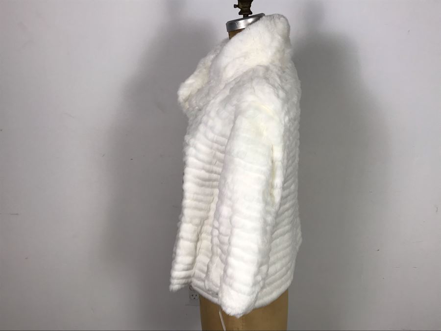 New With Tags Belle Fare Real Rex Rabbit Fur Jacket From Spain Size L [Photo 8]