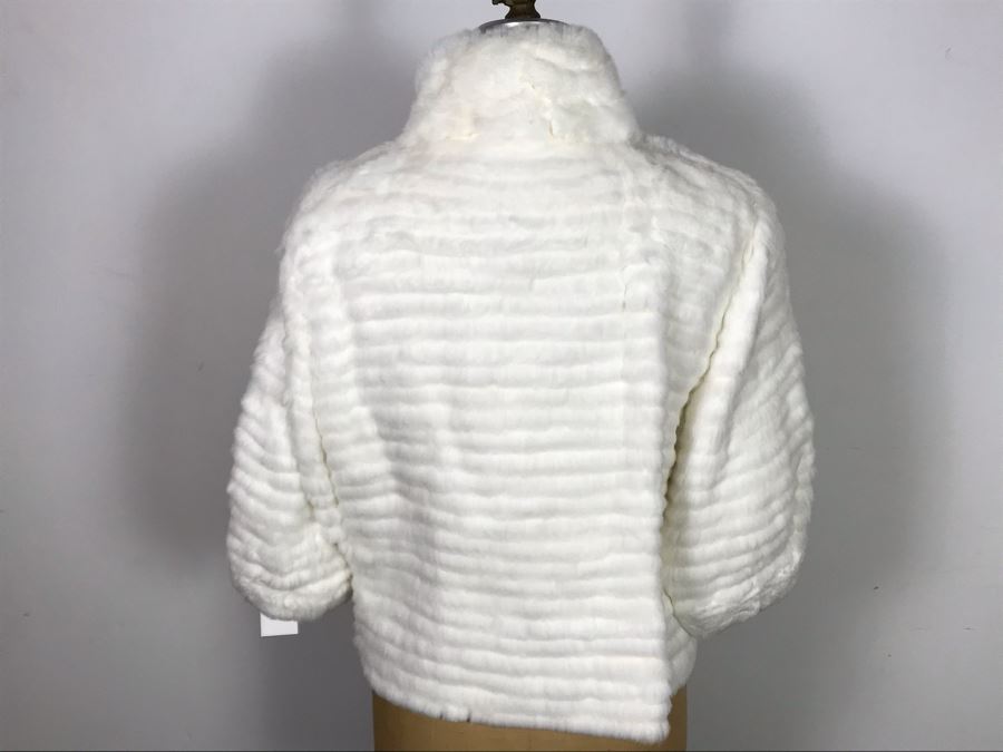 New With Tags Belle Fare Real Rex Rabbit Fur Jacket From Spain Size L [Photo 9]