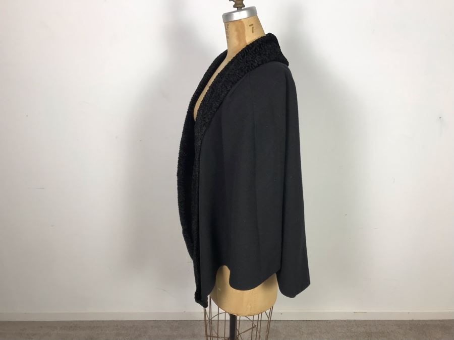 Simonton Says Faux Fur Poncho Jacket Designed By George Simonton Size Plus [Photo 4]