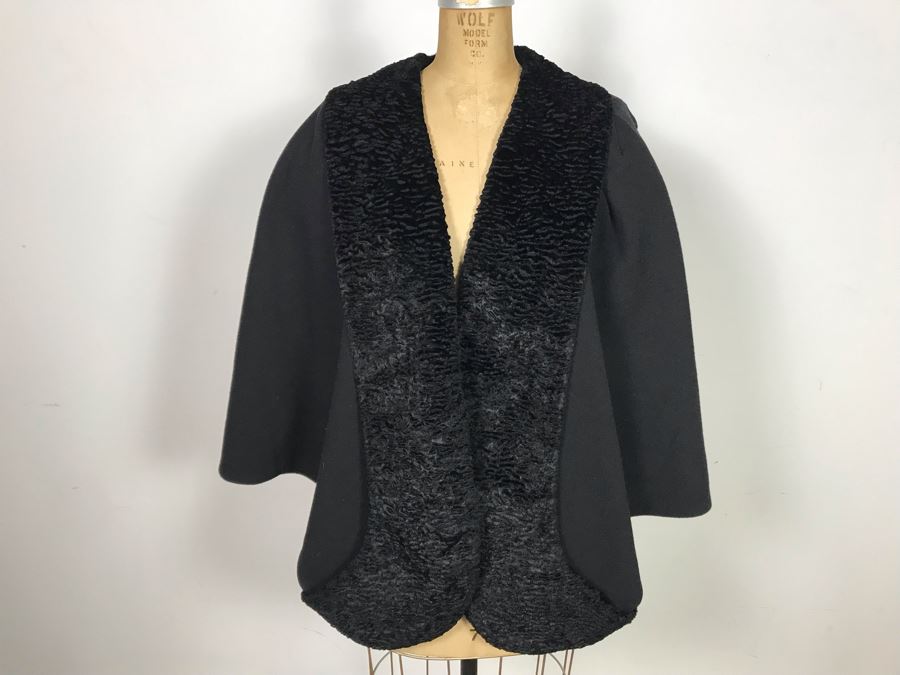 Simonton Says Faux Fur Poncho Jacket Designed By George Simonton Size Plus [Photo 2]
