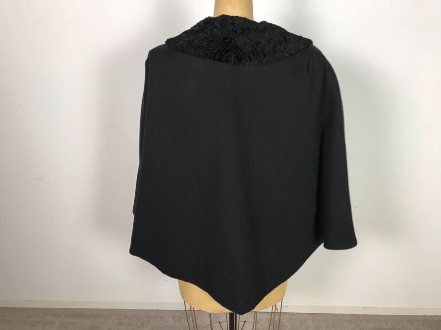 Simonton Says Faux Fur Poncho Jacket Designed By George Simonton Size Plus [Photo 5]