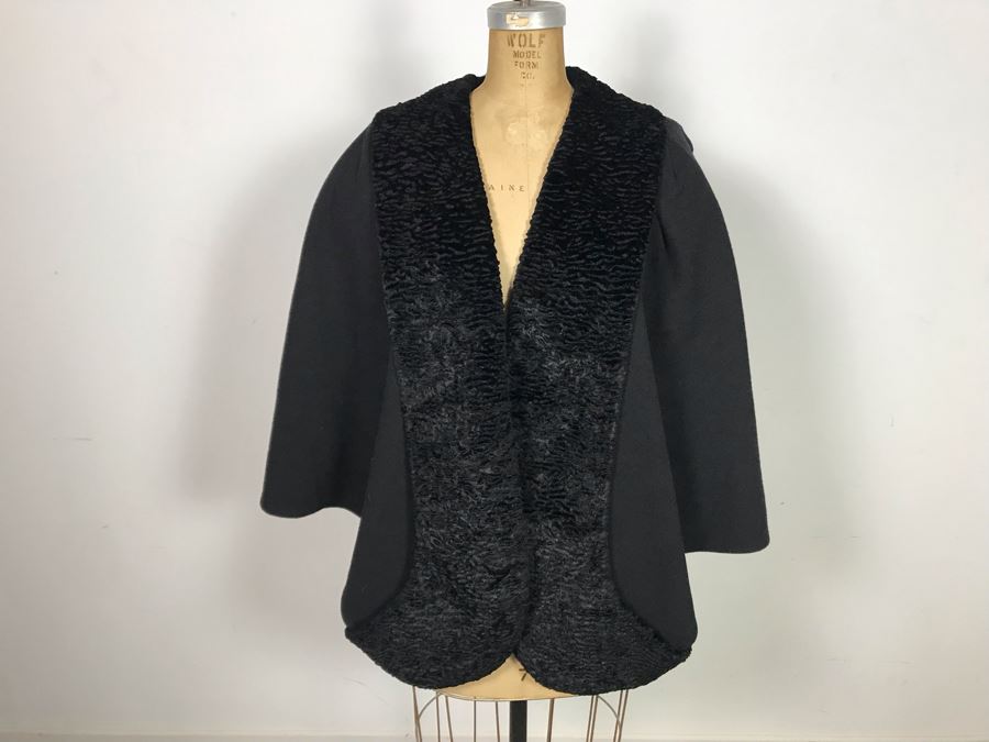 Simonton Says Faux Fur Poncho Jacket Designed By George Simonton Size Plus [Photo 3]