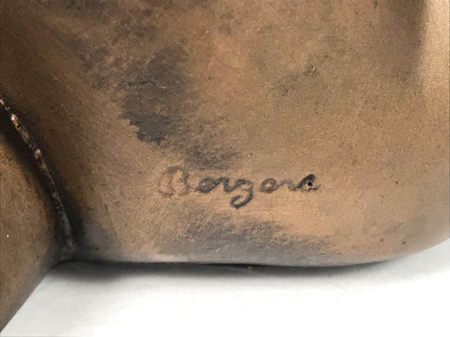 Austin Production Inc Plaster Sculpture In Bronze Finish By Arnold Bergere Titled 'Naked Embrace' Some Paint Chips Shown In Photos 16W X 8D X 13.5H [Photo 5]