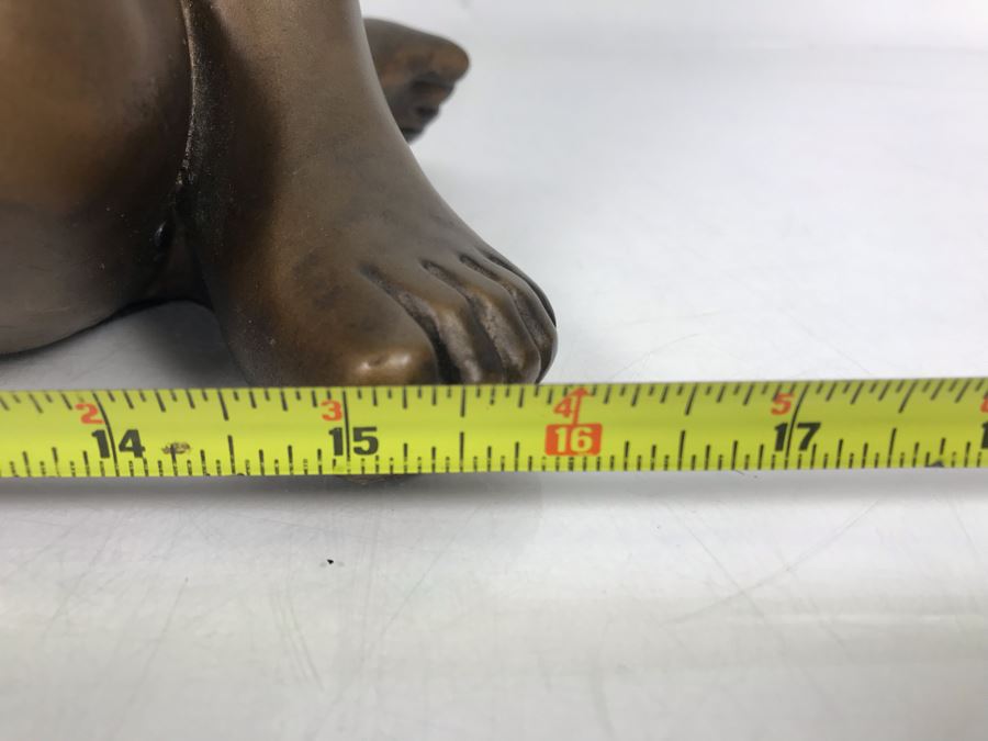 Austin Production Inc Plaster Sculpture In Bronze Finish By Arnold Bergere Titled 'Naked Embrace' Some Paint Chips Shown In Photos 16W X 8D X 13.5H [Photo 21]