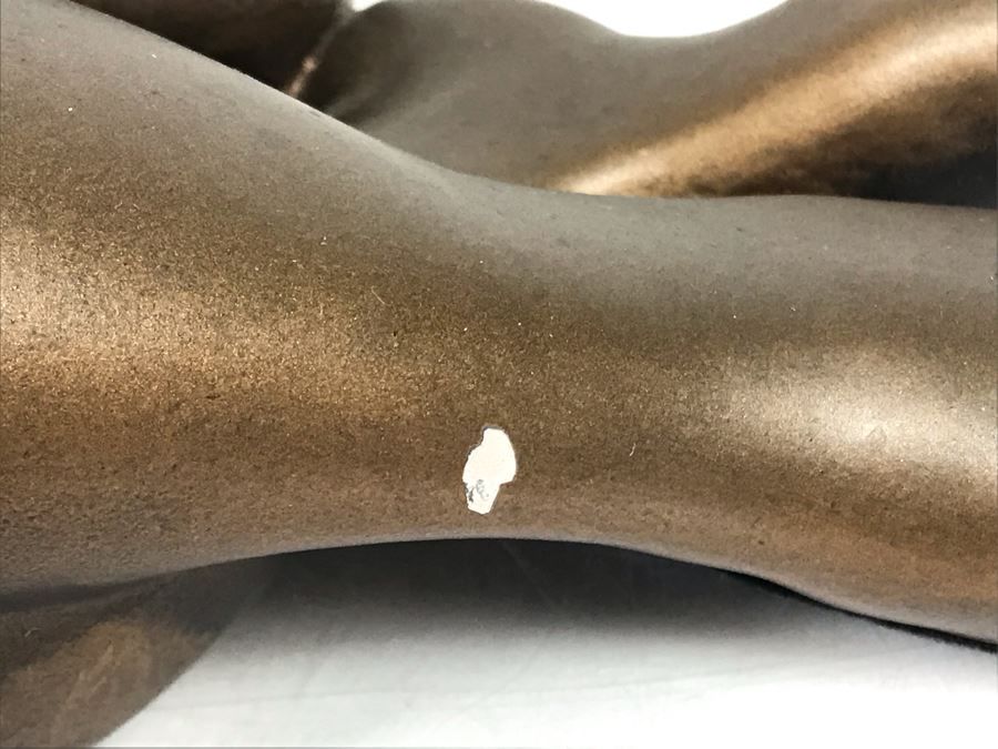 Austin Production Inc Plaster Sculpture In Bronze Finish By Arnold Bergere Titled 'Naked Embrace' Some Paint Chips Shown In Photos 16W X 8D X 13.5H [Photo 10]