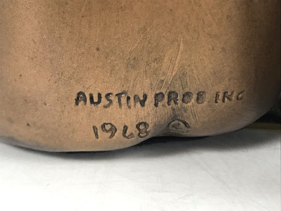 Austin Production Inc Plaster Sculpture In Bronze Finish By Arnold Bergere Titled 'Naked Embrace' Some Paint Chips Shown In Photos 16W X 8D X 13.5H [Photo 7]