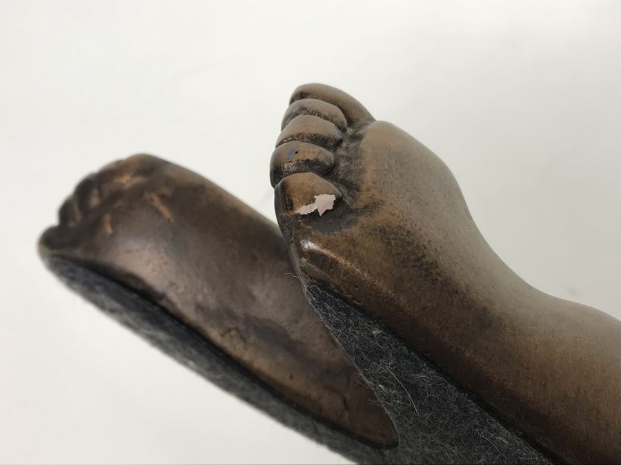 Austin Production Inc Plaster Sculpture In Bronze Finish By Arnold Bergere Titled 'Naked Embrace' Some Paint Chips Shown In Photos 16W X 8D X 13.5H [Photo 14]