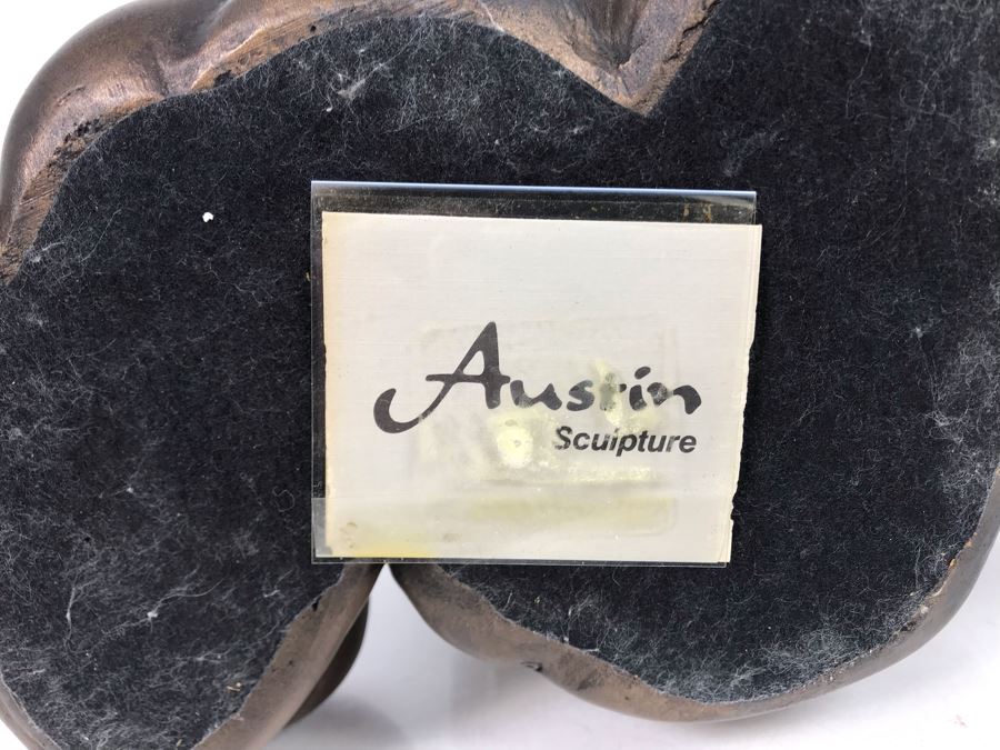 Austin Production Inc Plaster Sculpture In Bronze Finish By Arnold Bergere Titled 'Naked Embrace' Some Paint Chips Shown In Photos 16W X 8D X 13.5H [Photo 13]