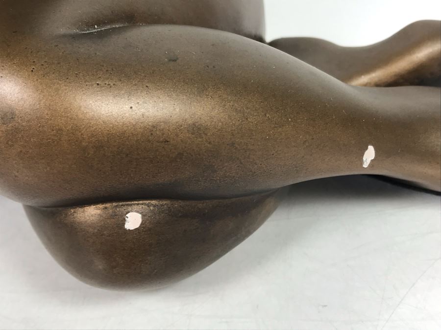 Austin Production Inc Plaster Sculpture In Bronze Finish By Arnold Bergere Titled 'Naked Embrace' Some Paint Chips Shown In Photos 16W X 8D X 13.5H [Photo 8]