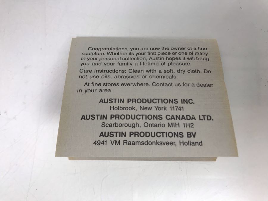 Austin Production Inc Plaster Sculpture In Bronze Finish By Arnold Bergere Titled 'Naked Embrace' Some Paint Chips Shown In Photos 16W X 8D X 13.5H [Photo 18]