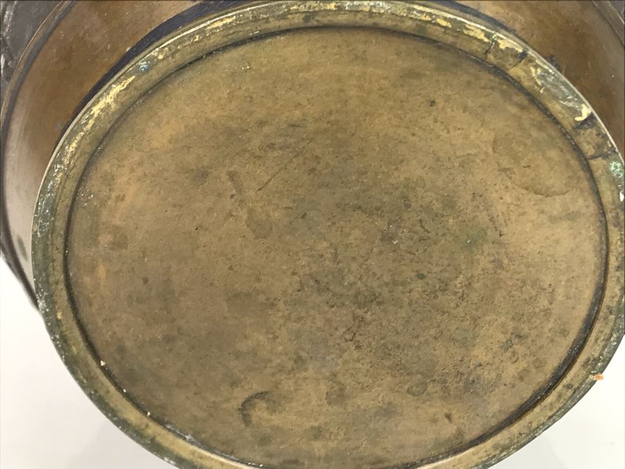 Antique Chinese Bronze Vase Ornately Decorated 9.5H X 8W HEAVY [Photo 15]