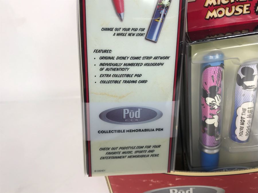 New Old Stock Walt Disney's Mickey Mouse Limited Edition Pod Pens - 12 Pens Total With Store Merchandiser [Photo 14]