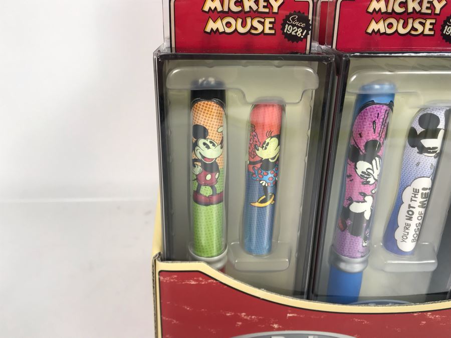 New Old Stock Walt Disney's Mickey Mouse Limited Edition Pod Pens - 12 Pens Total With Store Merchandiser [Photo 4]
