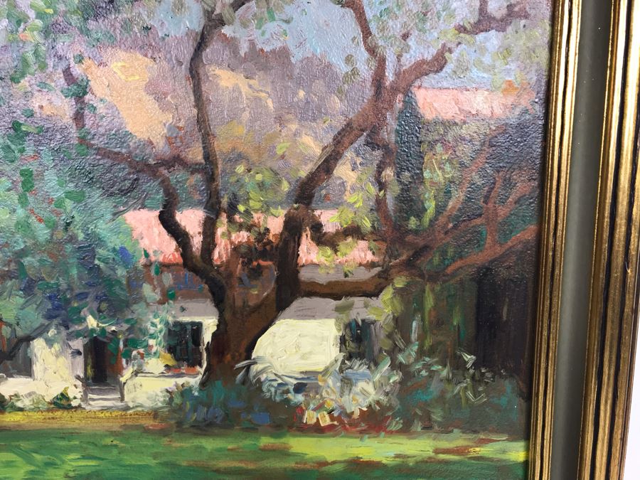 Original Alfred Richard Mitchell (1888-1972) Plein Air Oil Painting On Board Titled 'Faculty Glade' - Early San Diego California Pioneer Accomplished Plein Air Artist 20W X 16H - See Description For Bio [Photo 5]