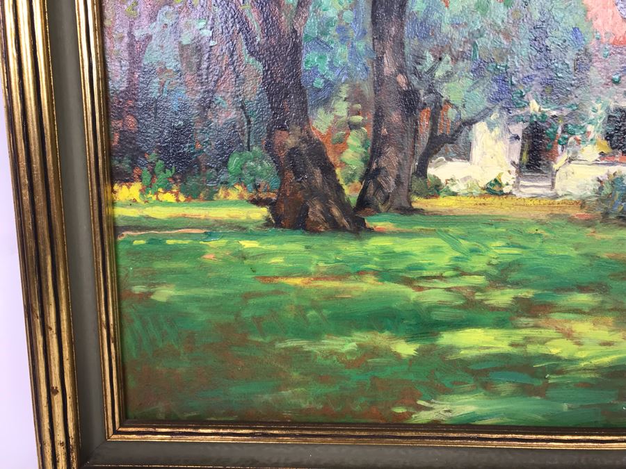 Original Alfred Richard Mitchell (1888-1972) Plein Air Oil Painting On Board Titled 'Faculty Glade' - Early San Diego California Pioneer Accomplished Plein Air Artist 20W X 16H - See Description For Bio [Photo 7]
