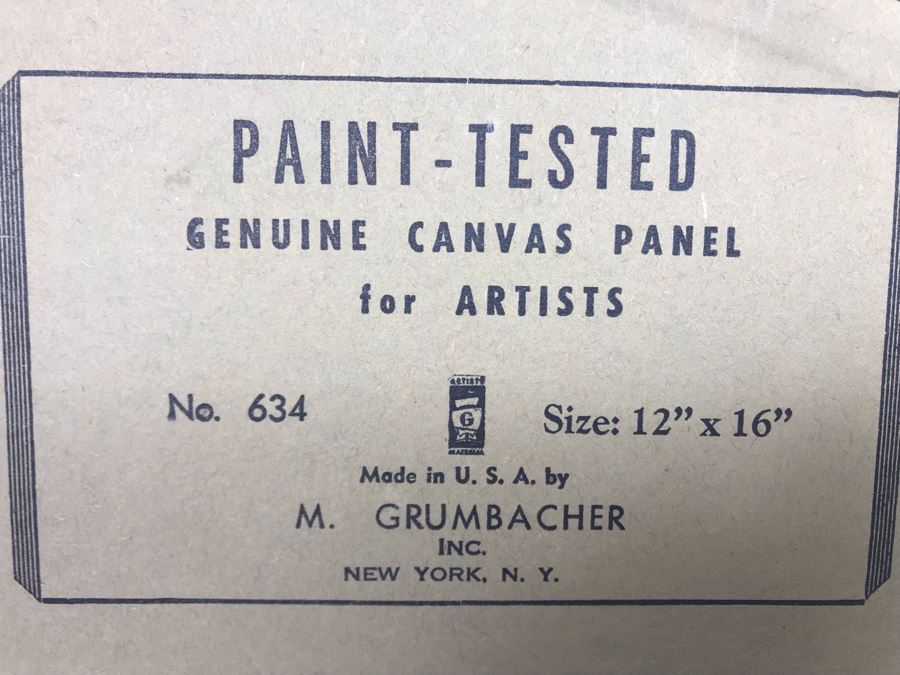 Vintage 1961 Original Helen Reynolds Plein Air Oil Painting Titled 'Eucalyptus Trees, Bonita, CA' 12 X 16 [Photo 11]