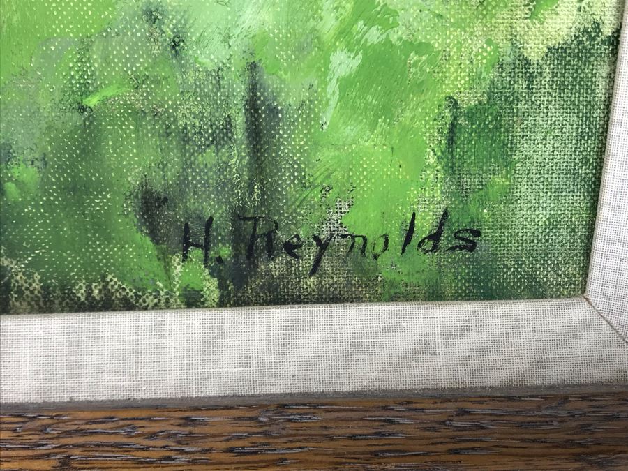 Vintage Original Helen Reynolds Plein Air Oil Painting Of Old Barn In Farm Field 18 X 24 [Photo 7]