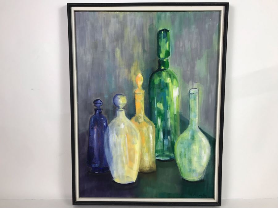 Vintage 1961 Original Helen Reynolds Plein Air Oil Painting Titled 'Reflections' Coronado, CA 18 X 24 [Photo 2]