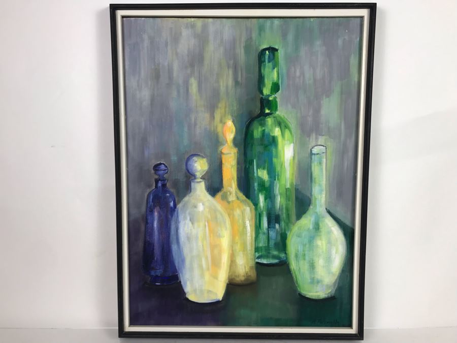 Vintage 1961 Original Helen Reynolds Plein Air Oil Painting Titled 'Reflections' Coronado, CA 18 X 24 [Photo 3]