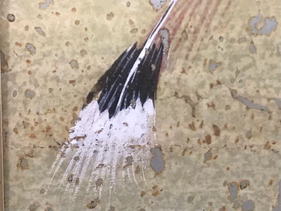 Pair Of Original Signed Chinese Bird On Tree Paintings 11W X 23H [Photo 28]