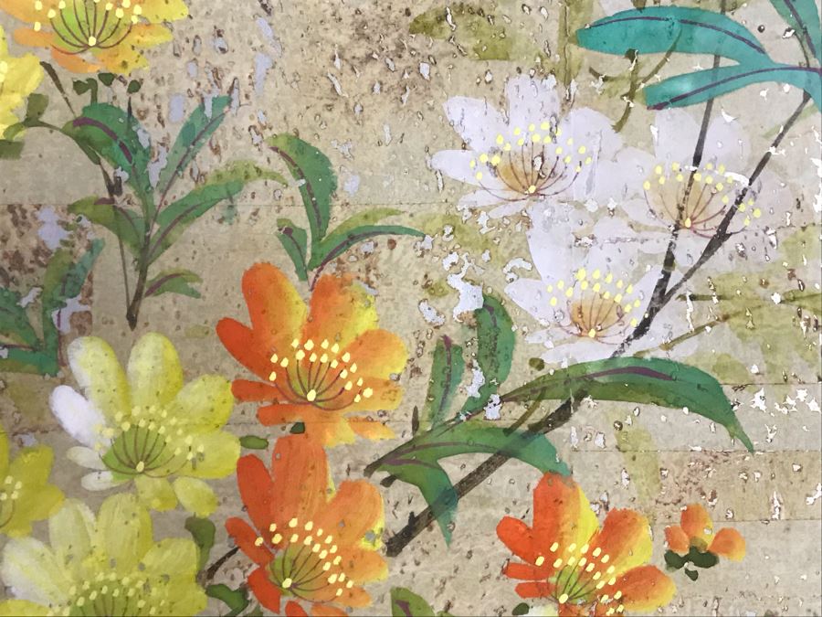 Pair Of Original Signed Chinese Bird On Tree Paintings 11W X 23H [Photo 23]