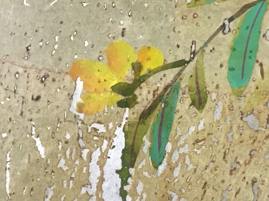 Pair Of Original Signed Chinese Bird On Tree Paintings 11W X 23H [Photo 11]