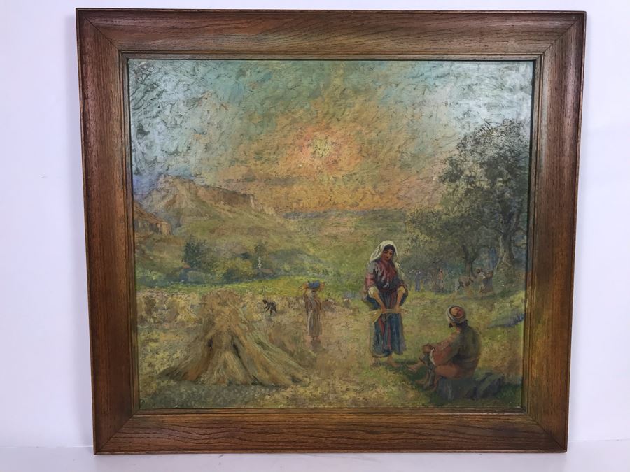 Vintage Original Biron Roger Oil Painting 22W X 19H [Photo 3]