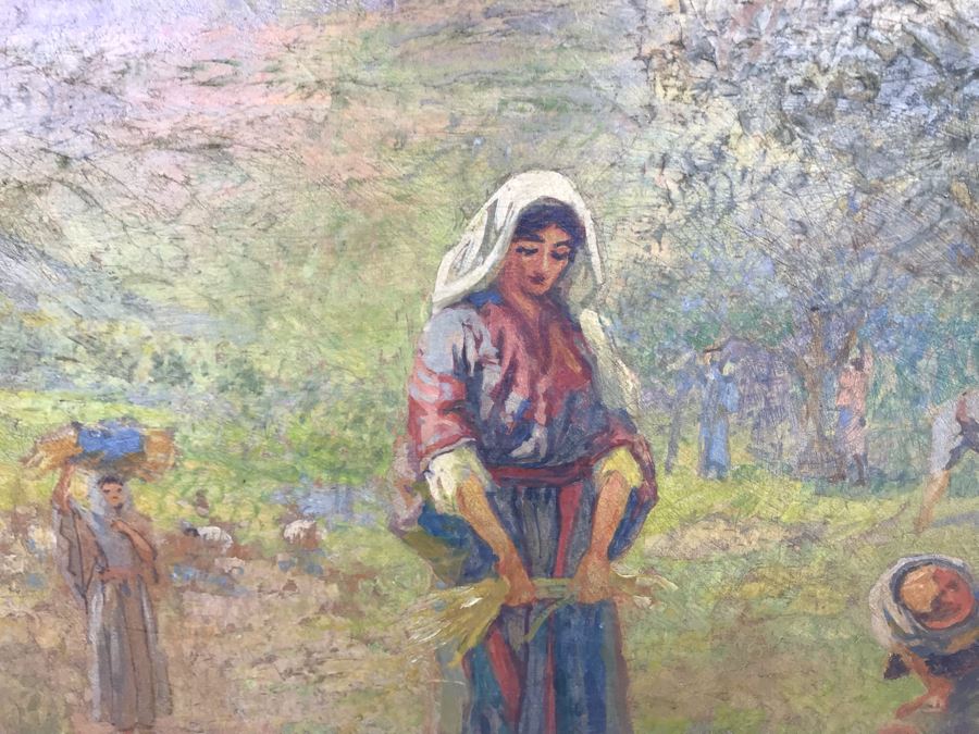 Vintage Original Biron Roger Oil Painting 22W X 19H [Photo 10]