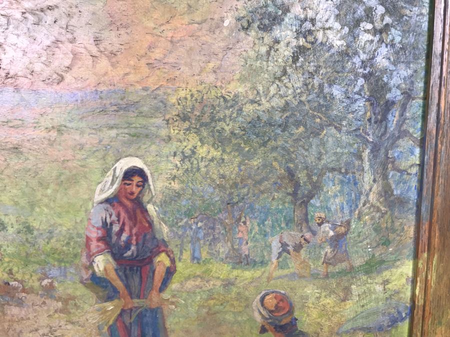 Vintage Original Biron Roger Oil Painting 22W X 19H [Photo 9]