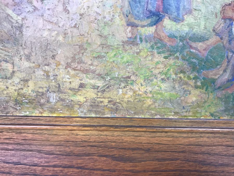 Vintage Original Biron Roger Oil Painting 22W X 19H [Photo 18]