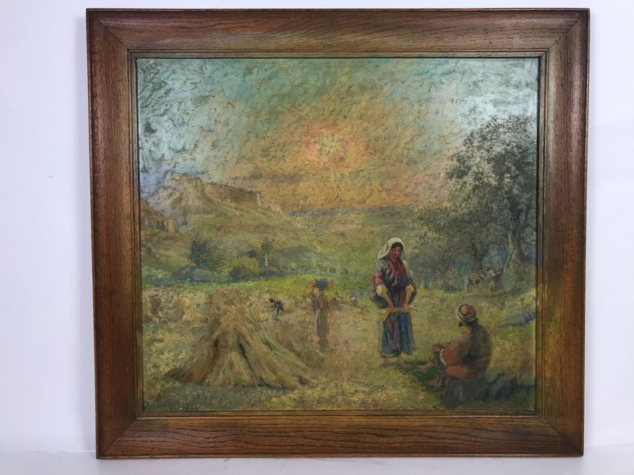 Vintage Original Biron Roger Oil Painting 22W X 19H [Photo 5]