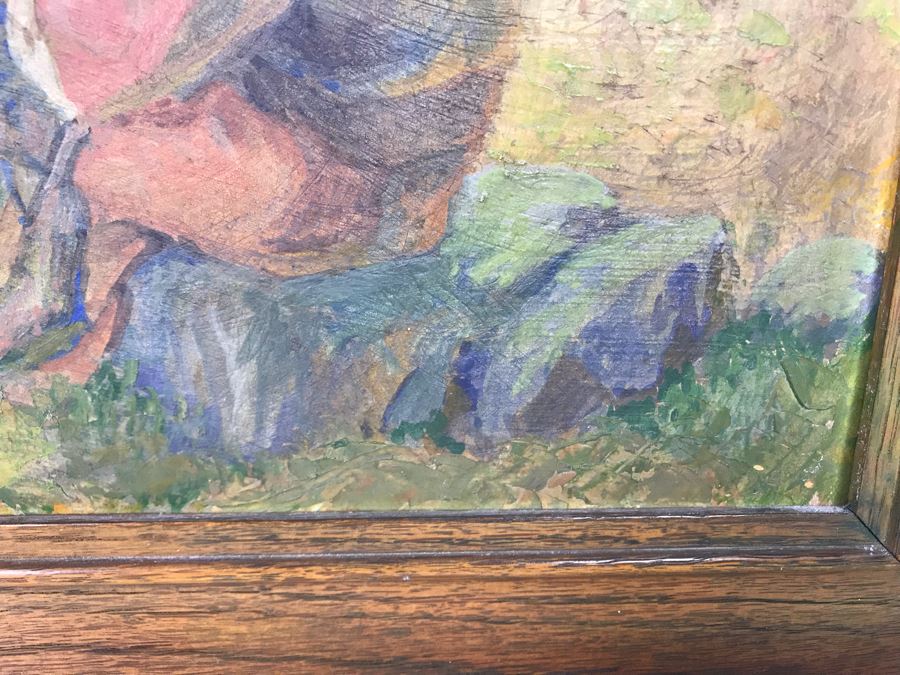 Vintage Original Biron Roger Oil Painting 22W X 19H [Photo 17]